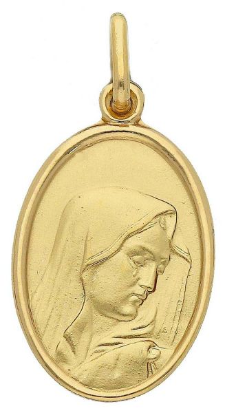 Imagen de Medalla Virgen Dolorosa gr 2,9 oro amarillo 18k