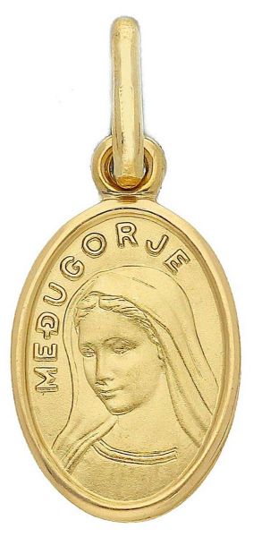 Picture of Our Lady of Medjugorje Medal gr 1,3 yellow gold 18k