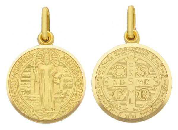 Imagen de Medalla de San Benito gr 3,9 oro amarillo 18k