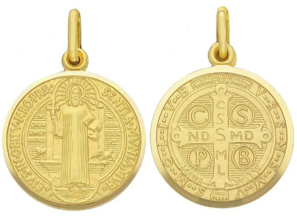 Imagen de Medalla de San Benito gr 6,7 oro amarillo 18k
