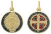 Imagen de Medalla de San Benito gr 3,9 oro amarillo 18k y esmalte