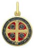 Imagen de Medalla de San Benito gr 3,9 oro amarillo 18k y esmalte