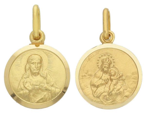 Picture of Yellow gold 18k Scapular Necklace gr 2,7 Virgin of Carmel