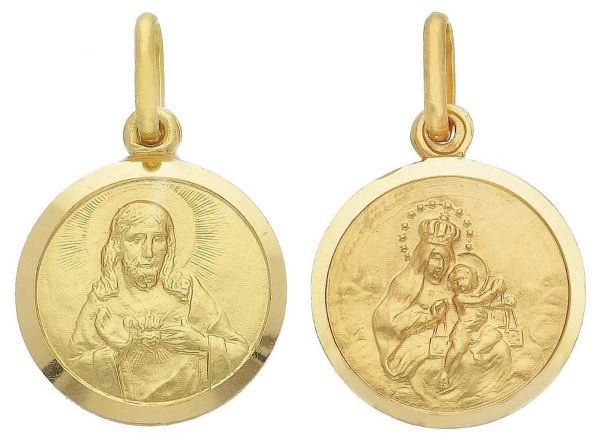 Picture of Yellow gold 18k Scapular Medal gr 3,5 Made in Italy