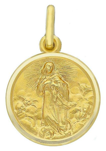 Picture of Immaculate Mary Medal Necklace gr 2,7 yellow gold 18k Medal