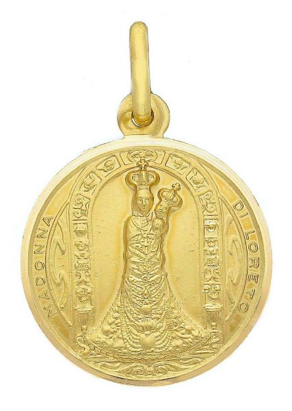 Picture of Black Madonna Necklace Our Lady of Loreto gr 3,1 yellow gold 18k