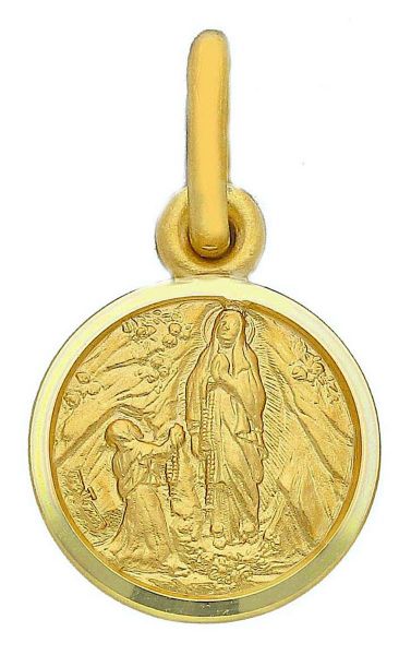 Picture of Our Lady of Lourdes Pendant gr 1,5 yellow gold 18k