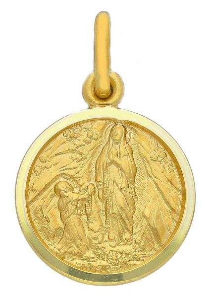 Immagine di Medaglia Madonna di Lourdes gr 2,6 oro giallo 18k