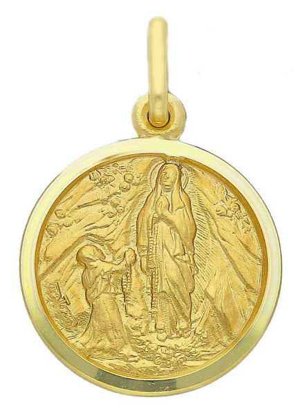 Immagine di Medaglia Madonna di Lourdes gr 3,5 oro giallo 18k