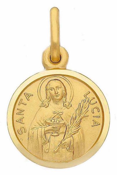 Imagen de Medalla Santa Lucía gr 1,4 oro amarillo 18k