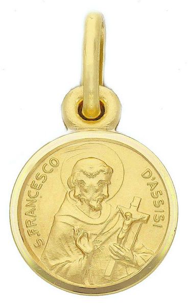 Imagen de Medalla San Francisco de Asís gr 1,4 oro amarillo 18k