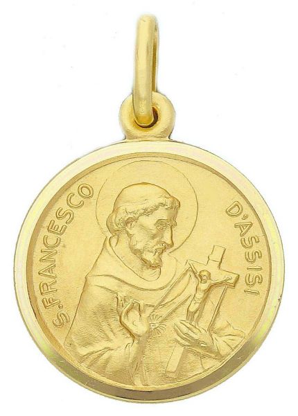 Imagen de Medalla San Francisco de Asís gr 3,3 oro amarillo 18k