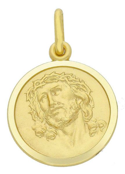Picture of Holy Face Ecce Homo Coin Medal gr 3,4 yellow gold 18k