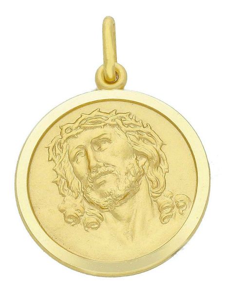 Picture of Holy Face Ecce Homo Coin Medal gr 6 yellow gold 18k