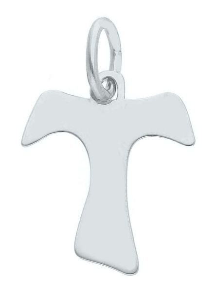 Imagen de Cruz Tau de San Francisco gr 0,7 oro blanco 18k