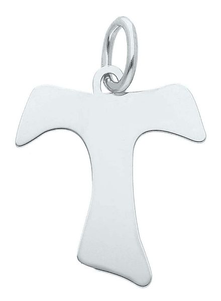 Imagen de Cruz Tau franciscana gr 1 oro blanco 18k