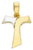 Imagen de Cruz de San Francisco gr 1,75 oro bicolor macizo 18k