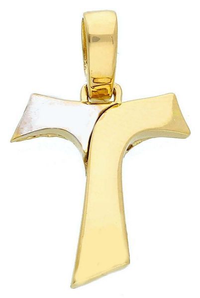 Imagen de Cruz de San Francisco gr 1,75 oro bicolor macizo 18k
