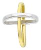 Immagine di Croce donna ad anello gr 1,6 oro giallo / bianco 18k