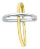 Immagine di Croce donna ad anello gr 1,8 oro giallo / bianco 18k