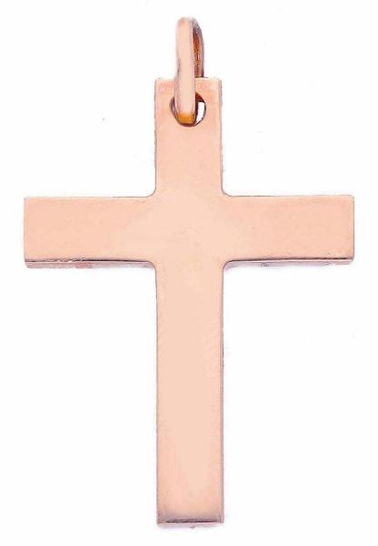 Immagine di Croce dritta liscia gr 2,7 oro rosa 18k