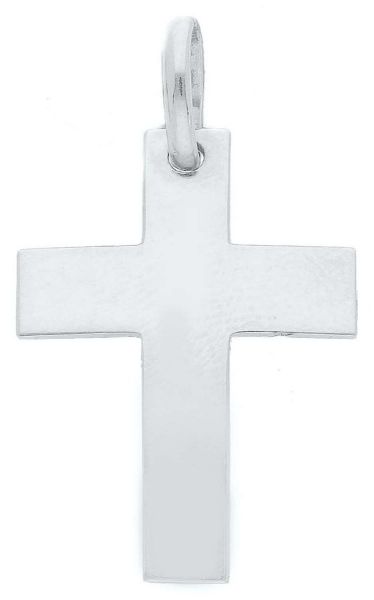 Imagen de Cruz lisa gr 1,8 oro blanco 18k