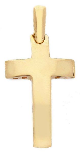 Immagine di Croce bombata traforata gr 1,3 oro giallo / bianco 18k
