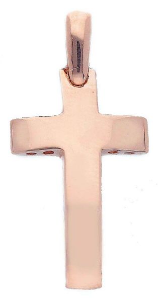 Immagine di Croce bombata traforata gr 1,3 oro rosa 18k