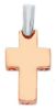 Picture of Pierced square Cross gr 2,2 rose / white gold 18k