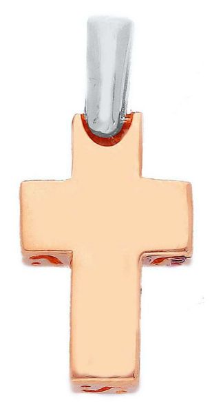 Picture of Pierced square Cross gr 2,2 rose / white gold 18k