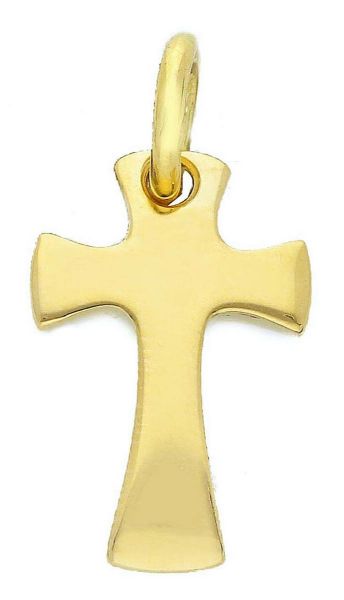Immagine di Ciondolo Croce moderna liscia gr 2,4 oro giallo 18k
