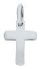 Imagen de Collar Cruz abombada gr 1,45 oro blanco 18k