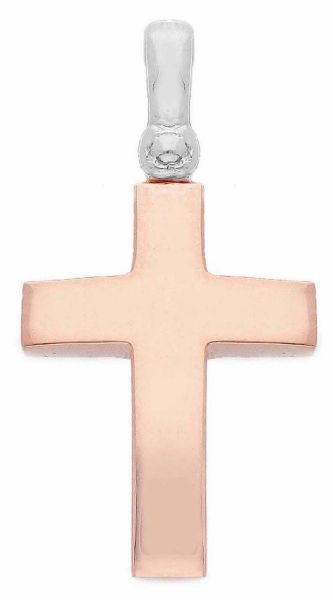 Picture of Rose gold 18k Italian Cross Necklace for men gr 2,7