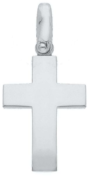 Picture of Solid white gold 18k smooth Cross Pendant gr 3,6
