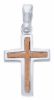 Picture of Double Cross gr 2 solid rose / white gold 18k