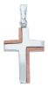 Picture of Double Cross Pendant gr 2,7 solid rose / white gold 18k