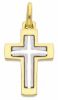 Immagine di Croce tripla latina gr 3,6 oro giallo / bianco 18k