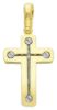 Imagen de Cruz con tornillos gr 5,6 oro bicolor 18k para hombre