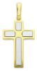 Picture of Cross with inserts gr 8,7 solid yellow / white gold 18k