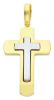 Picture of Double rounded Cross gr 15,2 solid yellow / white gold 18k