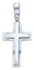 Imagen de Cruz doble gr 2 oro blanco macizo 18k