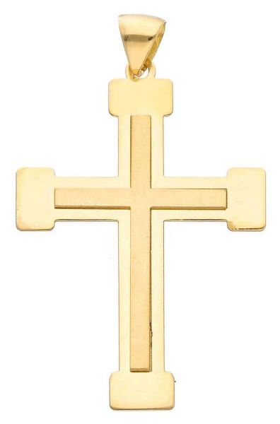 Imagen de Cruz doble gr 2,3 oro amarillo 18k