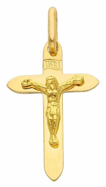 Immagine di Crocifisso stondato INRI gr 1,7 oro giallo 18k