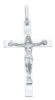 Picture of White gold 18k Catholic Crucifix Necklace for men gr 2,1