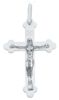 Imagen de Crucifijo trilobulado gr 2,5 oro blanco macizo 18k para mujer