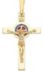 Imagen de Crucifijo de San Benito gr 5,3 oro amarillo 18k y esmalte