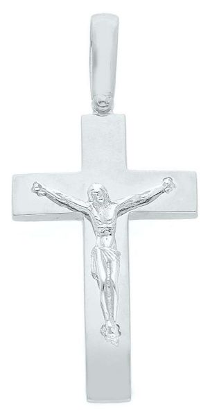 Imagen de Collar Crucifijo gr 8,9 oro blanco 18k mujer hombre