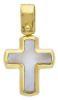 Picture of Mother of pearl Cross Necklace gr 0,9 yellow gold 18k