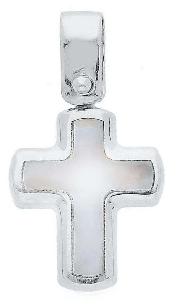 Picture of Mother of pearl Cross gr 0,9 white gold 18k