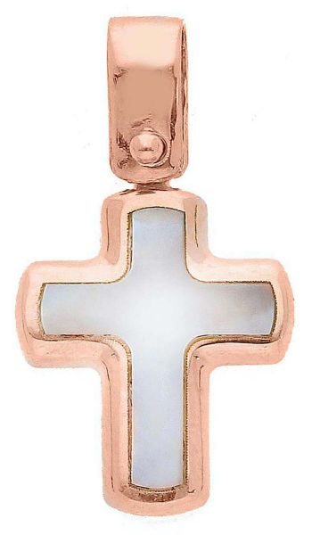 Picture of Mother of pearl Cross Pendant gr 0,9 rose gold 18k